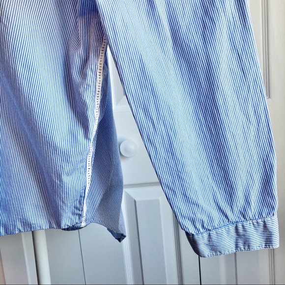 Velvet Heart Blue Stripe Embroidered Blouse w/ Tie Back - Picture 8 of 15